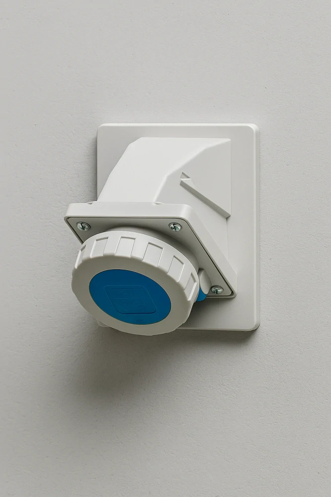 Nástěnná zásuvka 230 V, IP67, 16 A, 3-pólová