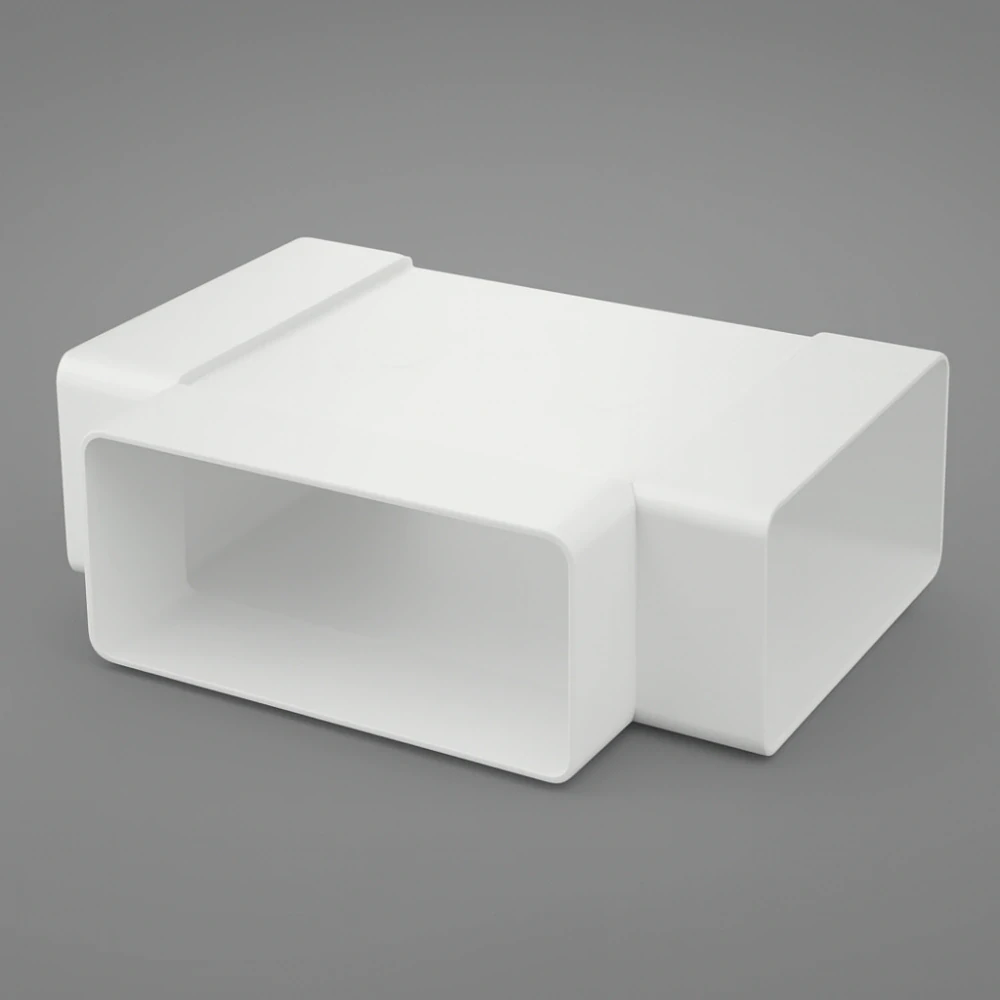 VENTS – 737 60X120 PLASTOVÉ PLOCHÉ POTRUBÍ EGAL T-FIT, 120 x 60 mm