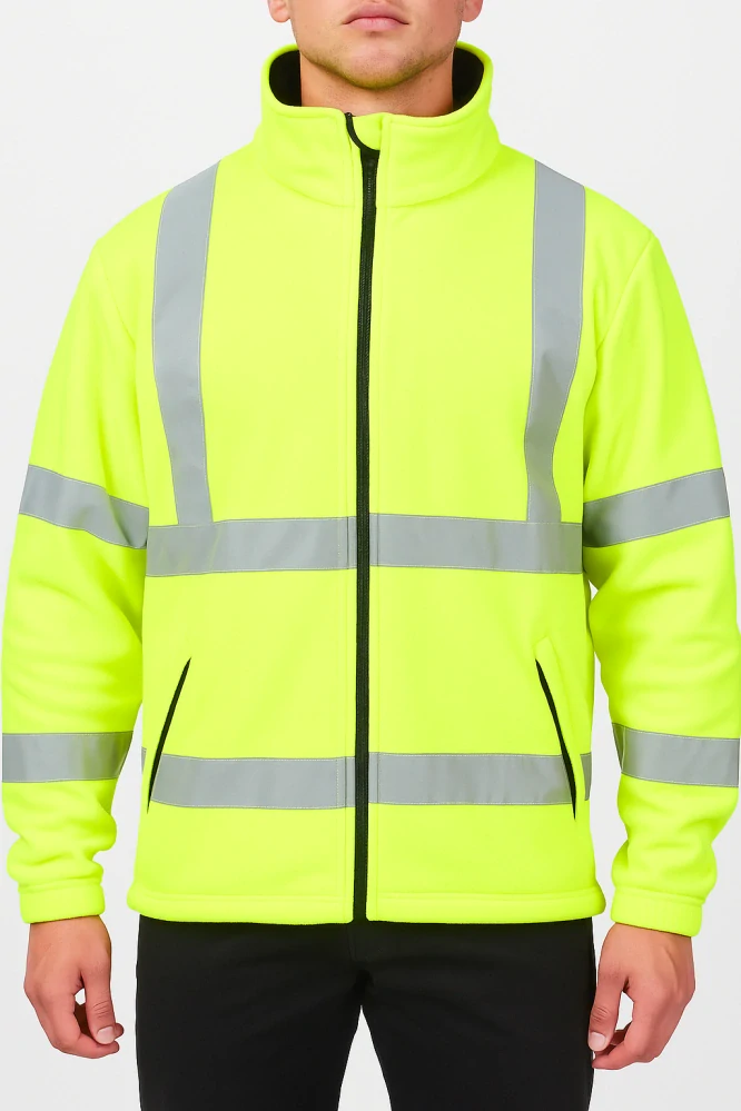 Reflexní fleecová bunda PORTWEST HI-VIS FLEECE F300, Žlutá, vel. S
