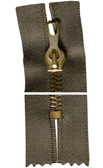 Kovový zip, nedělitelný, silný - 22cm - šedá- WICO - BALENÍ 10 ks