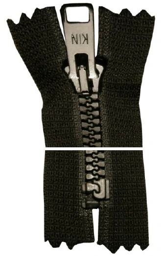 Plastový zip, nedělitelný - 75cm - černá - Alma - BALENÍ 10 ks