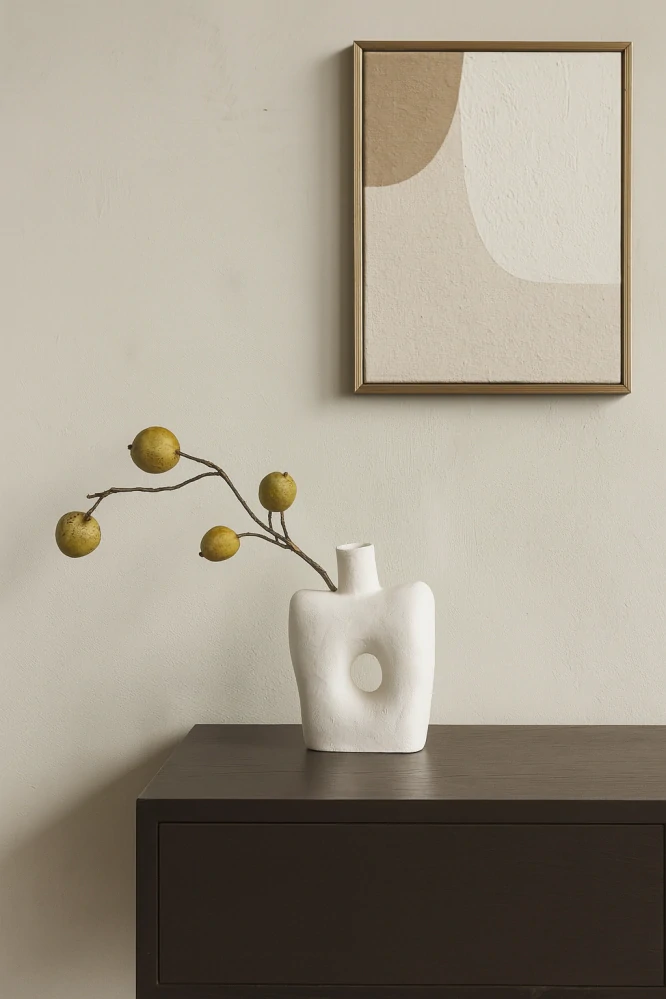 BePureHome – Kubistický dekorační papír-mâché, off-white, Délka 22 cm