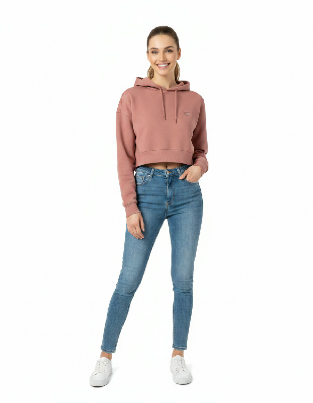 Mikina dámská DICKIES Oakport Cropped - Růžová, vel. M