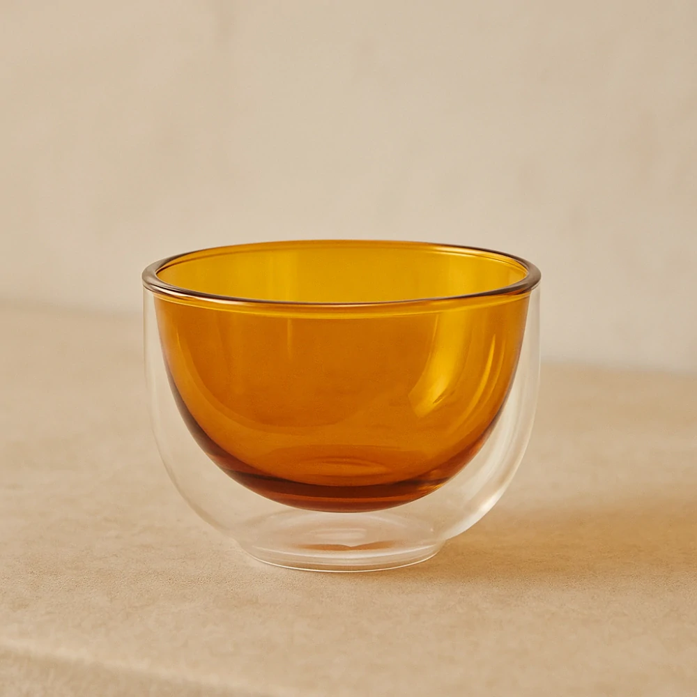 Hübsch – Jídelní miska KIOSK 350 ml, jantarová