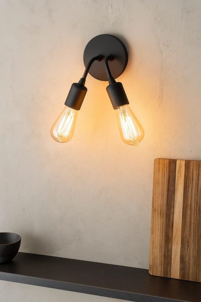 Opviq – Lights Harput, černé nástěnné svítidlo, Délka 14 cm
