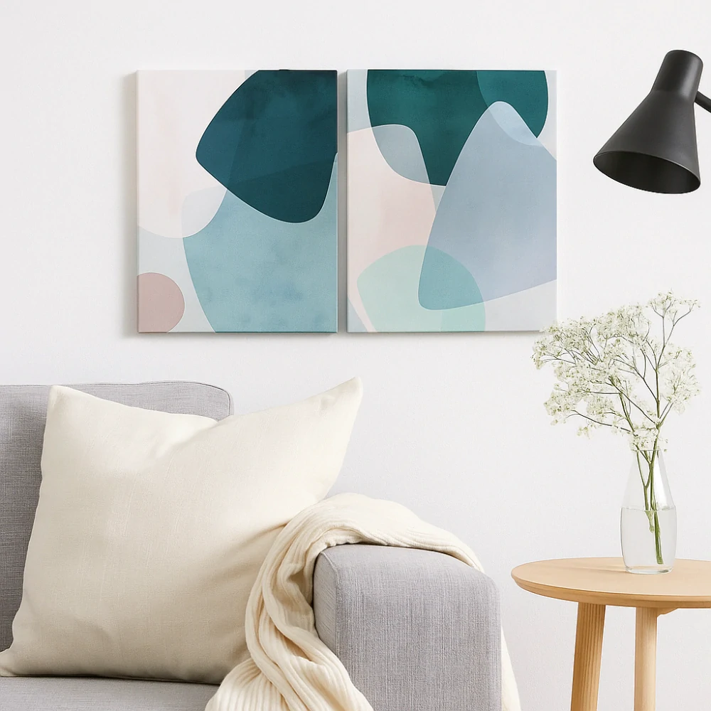 Wallity Sada 2 obrazů Fulaza – moderní dekorace na plátně, 28x38 cm