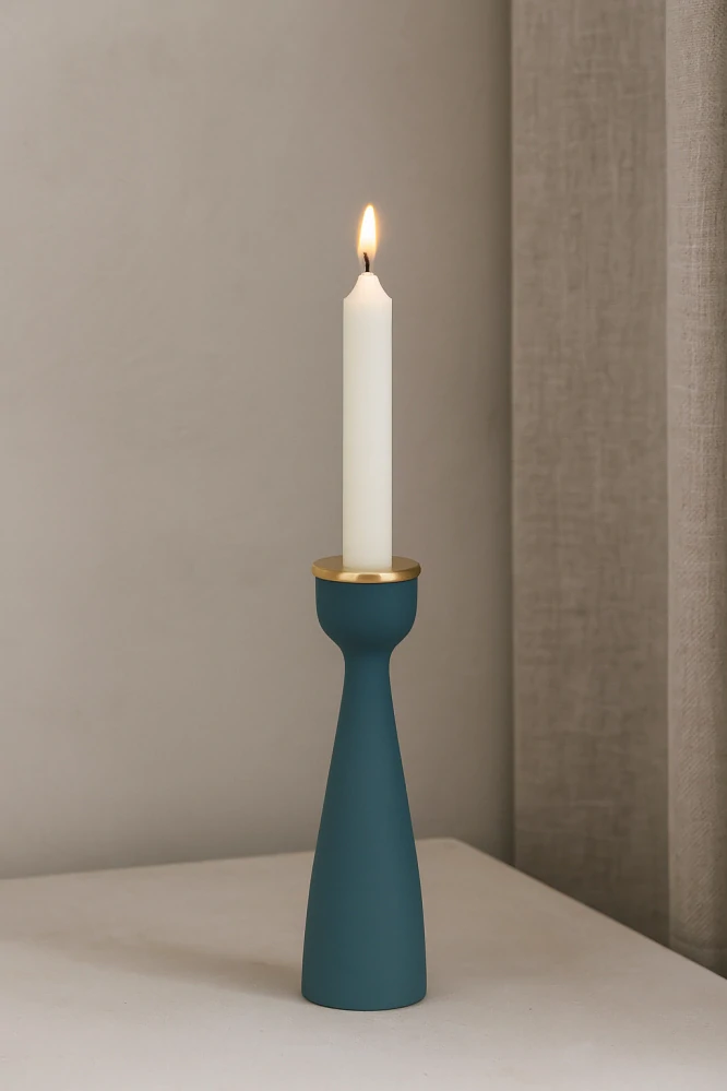 Present Time – Nimble Slim Alu Blue, velký svícen, průměr 6 cm