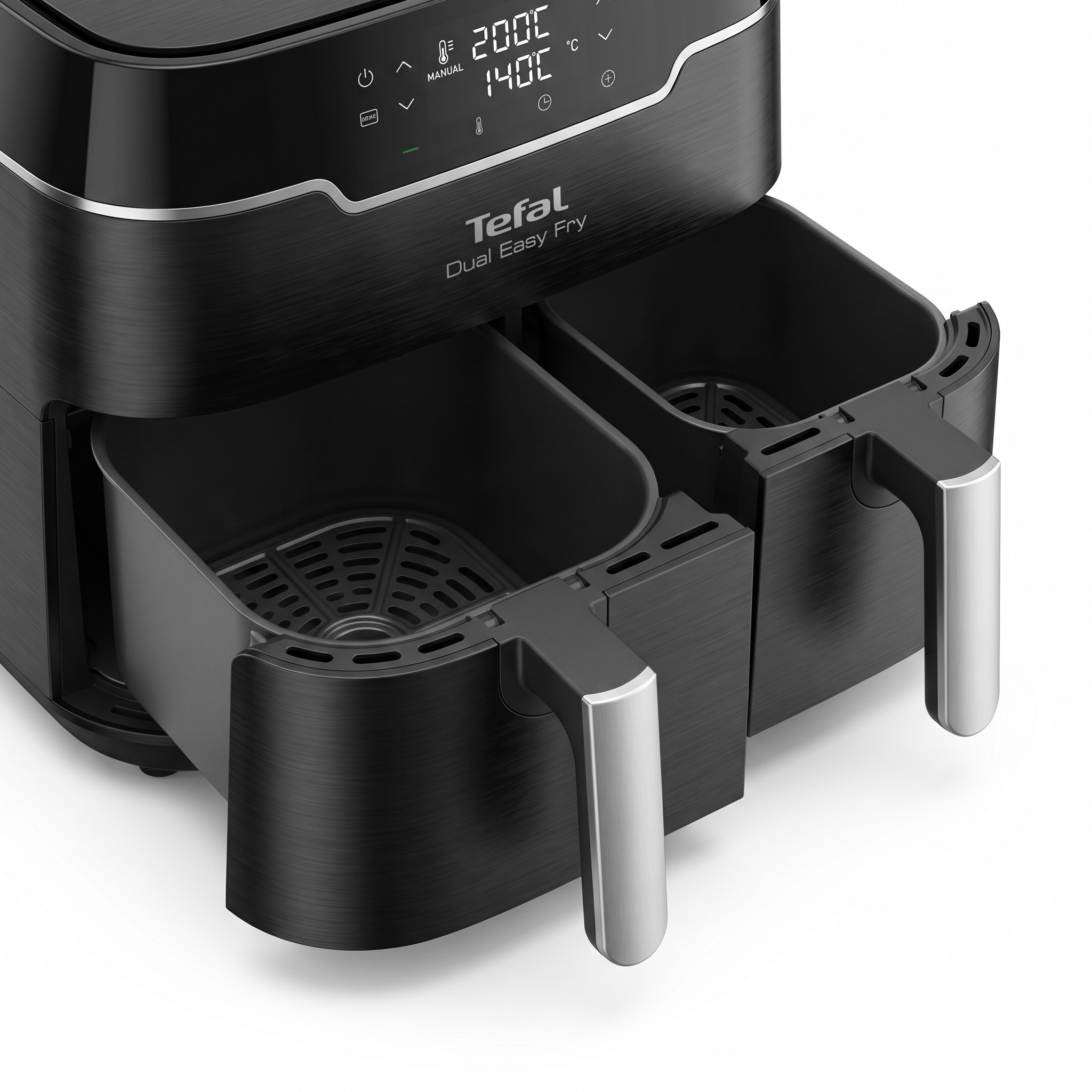 Tefal Dual Easy Fry EY9018 – horkovzdušná fritéza 8,3 l se 2 zásuvkami, 2700 W