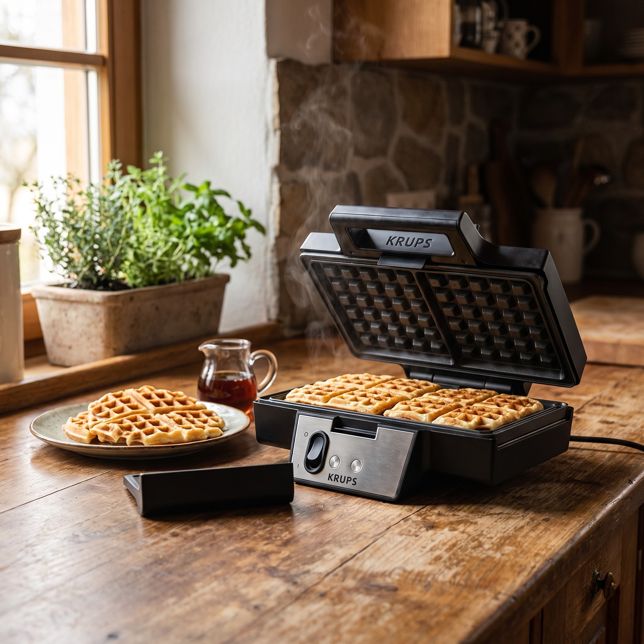 Krups Iconic FDK261 – vaflovač na belgické vafle 850 W s keramickými plotýnkami