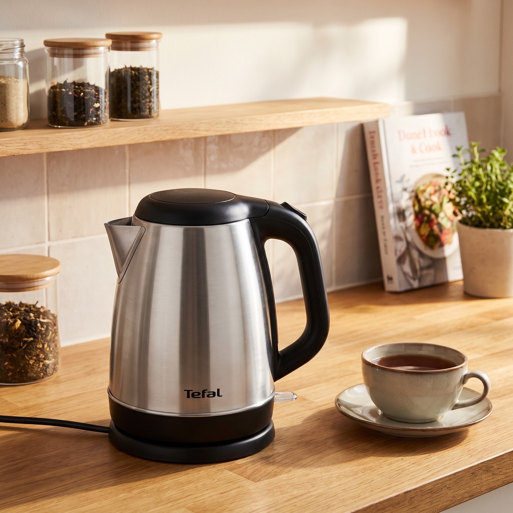 Tefal KI1R0DE0 – nerezová rychlovarná konvice 1,7 l, 2200 W, filtr proti vodnímu kameni – použité