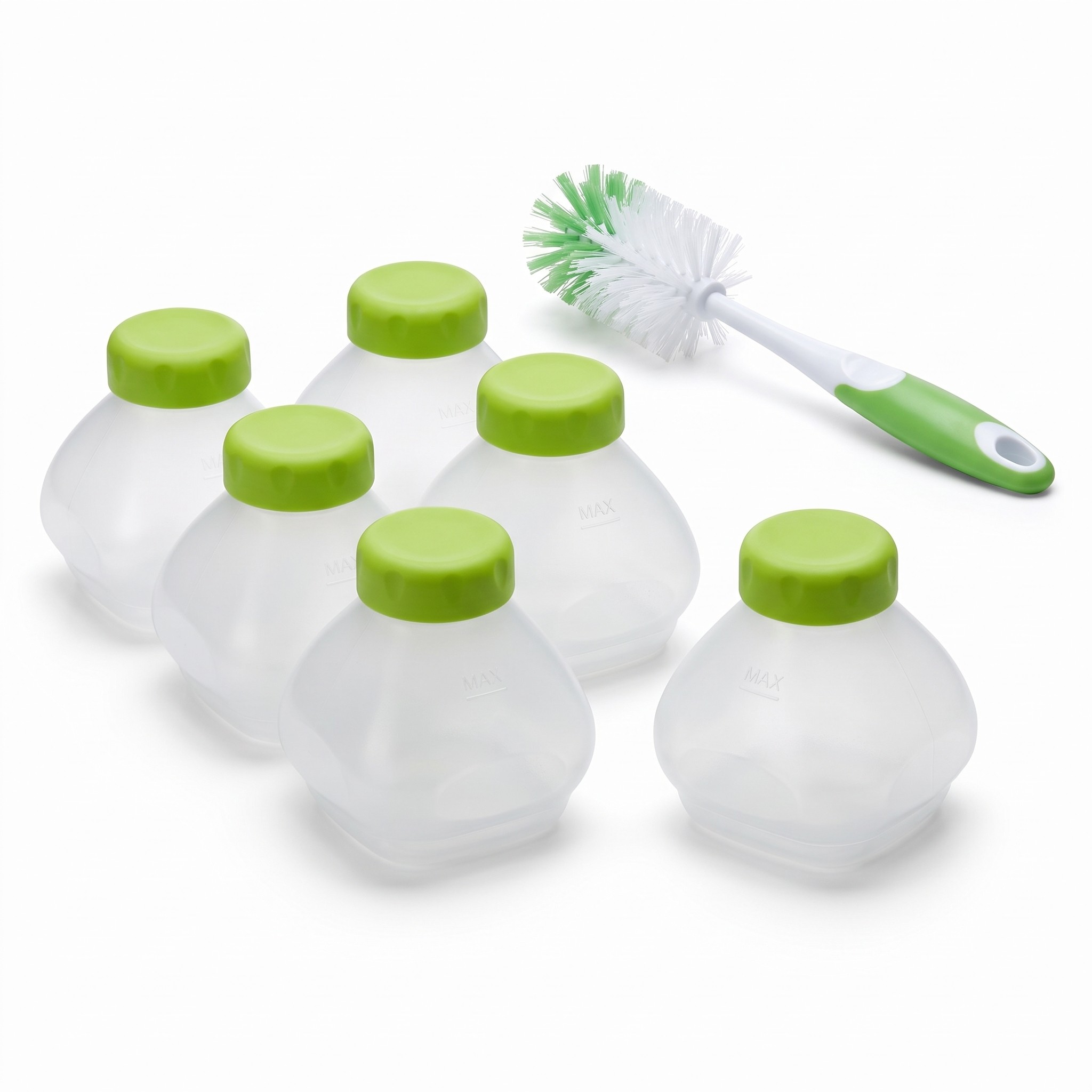 SEB Délices XF102000 – sada 6 lahviček na pitný jogurt 200 ml s kartáčem
