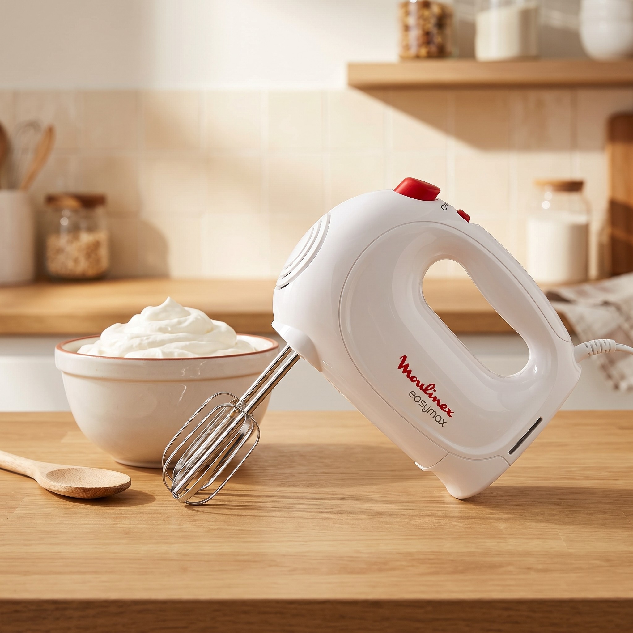 Moulinex Easymax ABM11A30 – ruční šlehač 200 W, 2 rychlosti – nekompletní