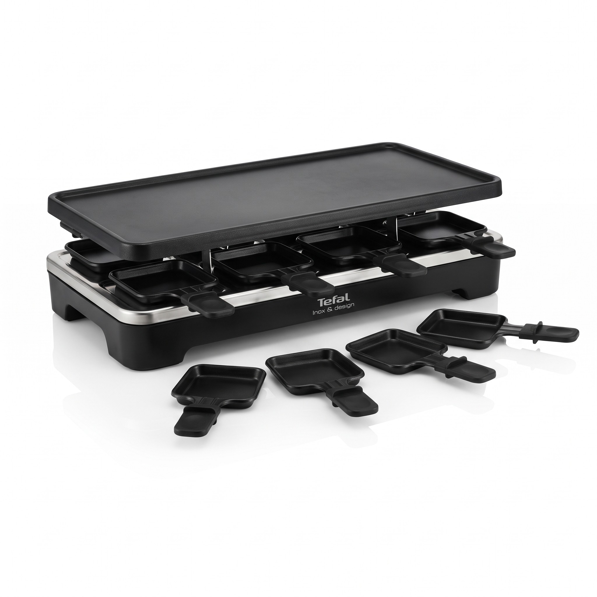Tefal Ambiance RE4588 – raclette gril pro 10 osob s grilovací deskou, 1350 W – rozbalené