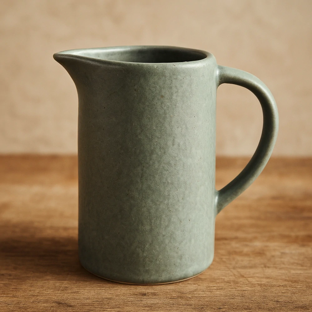 House Doctor – Konvice Rustic, šedá/modrá, průměr 6,5 cm