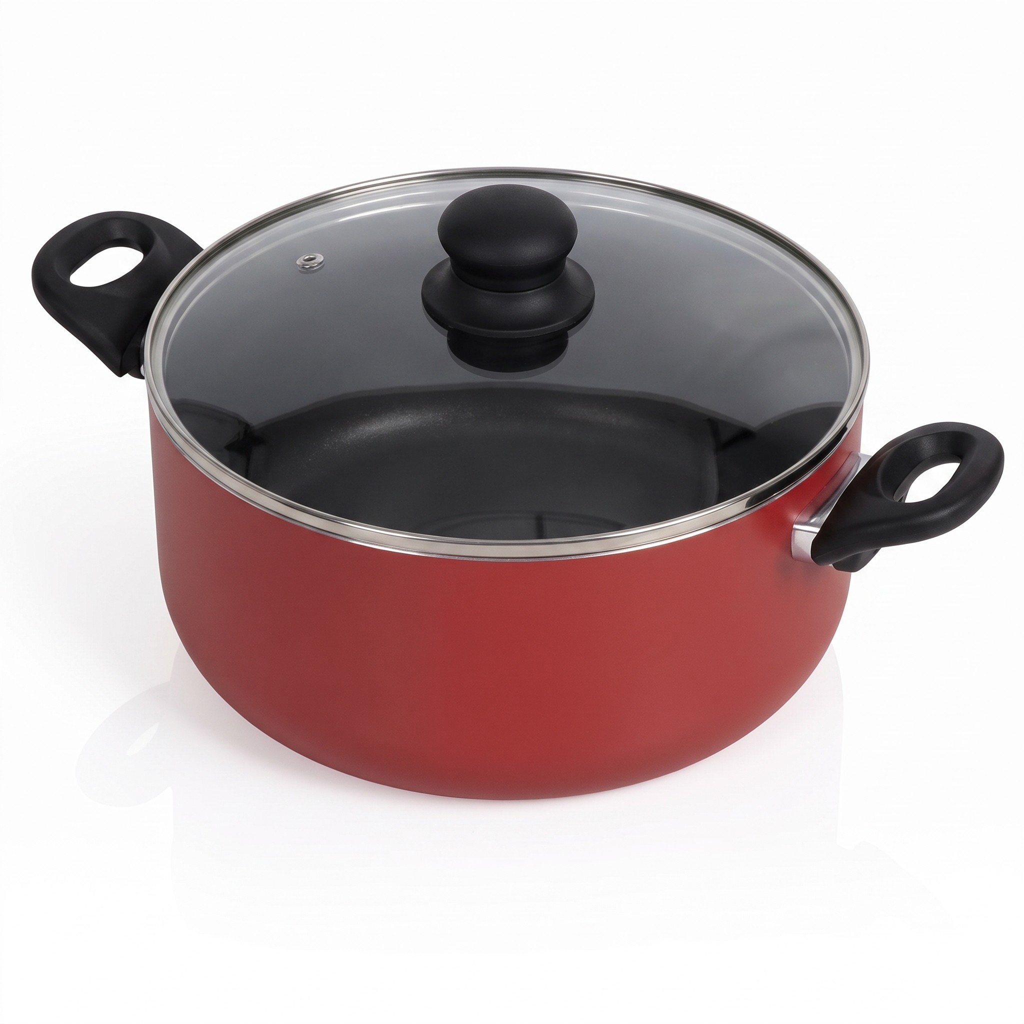 Livoo MEP151R – hliníkový hrnec s poklicí 28 cm, 7 l, nepřilnavý povrch, indukce