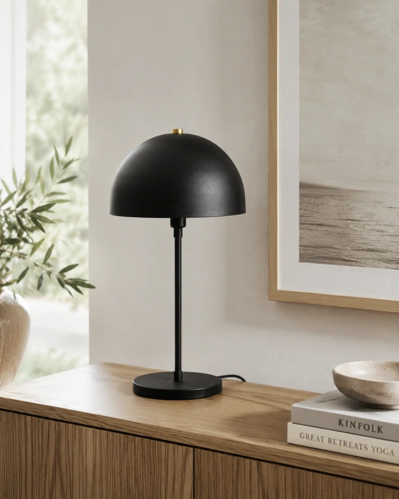 Opviq – Varzan, stolní lampa, černá, 28 x 28 x 50 cm