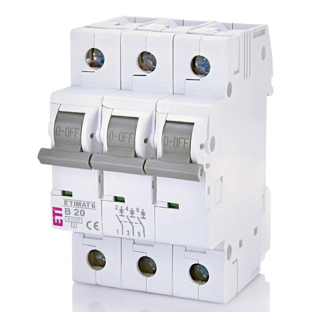 ETI ETIMAT 6 002115517 – jistič 3pólový B20, 6 kA