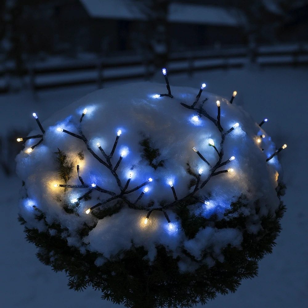 Star Trading LED zahradní světelný řetěz, 192 LED, bílo-modré světlo, 1,2 m
