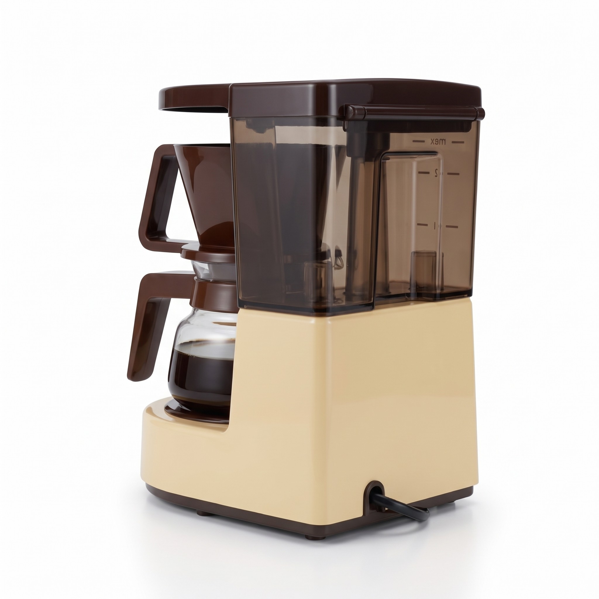 Melitta Aromaboy 1015-03 – malý filtrační kávovar na 2 šálky, retro béžovo-hnědý