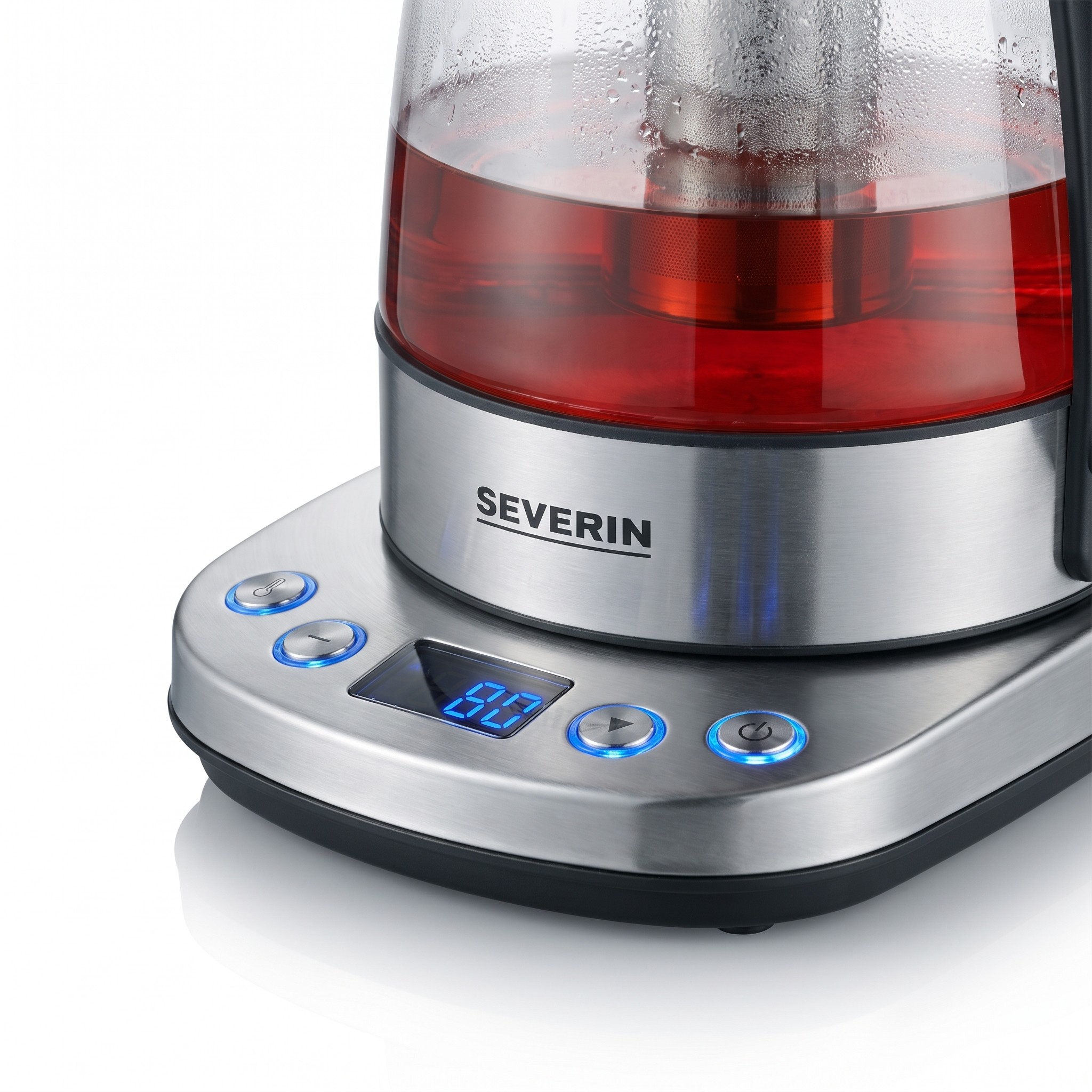 SEVERIN WK 3473 Mini Deluxe – skleněná konvice na čaj 1 l s regulací teploty, 2200 W – použité