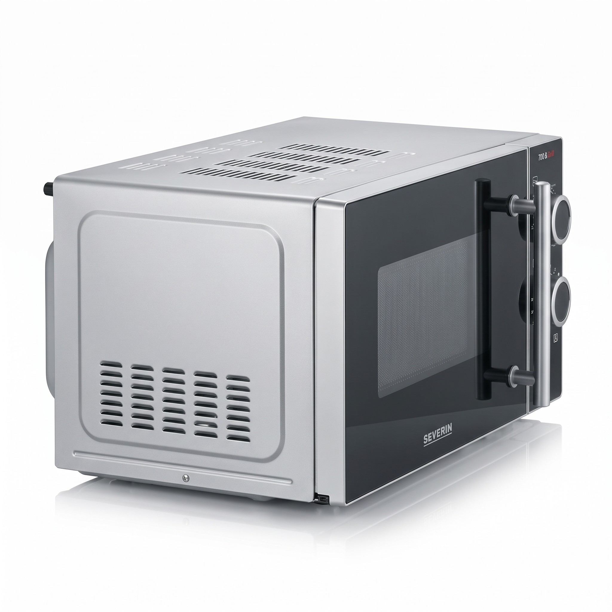 SEVERIN MW 7771 – mikrovlnná trouba s grilem 2v1, 20 l, 700 W, stříbrná