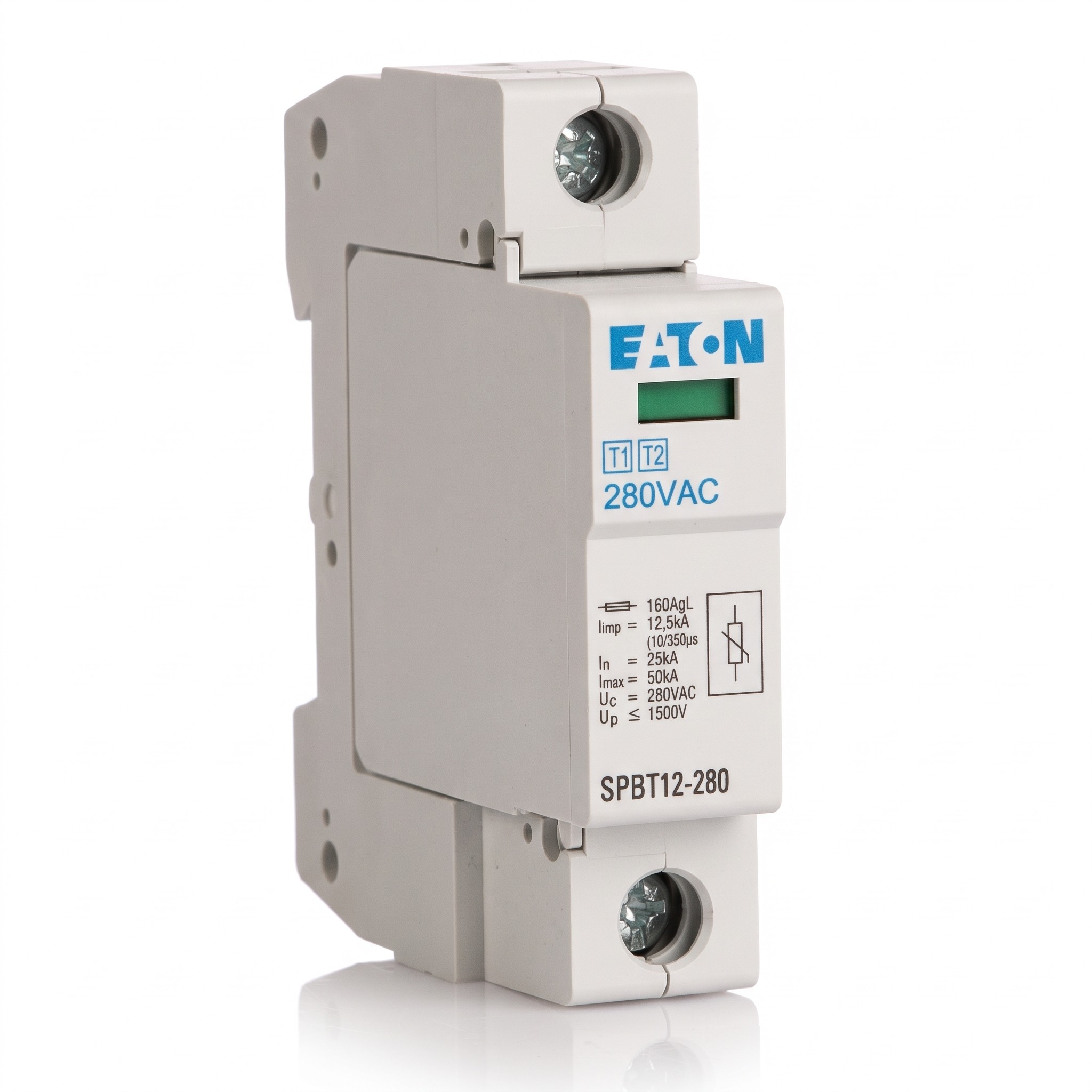 Eaton – Svodič bleskových proudů a přepětí SPBT12-280/1, T1+T2, 1 pól