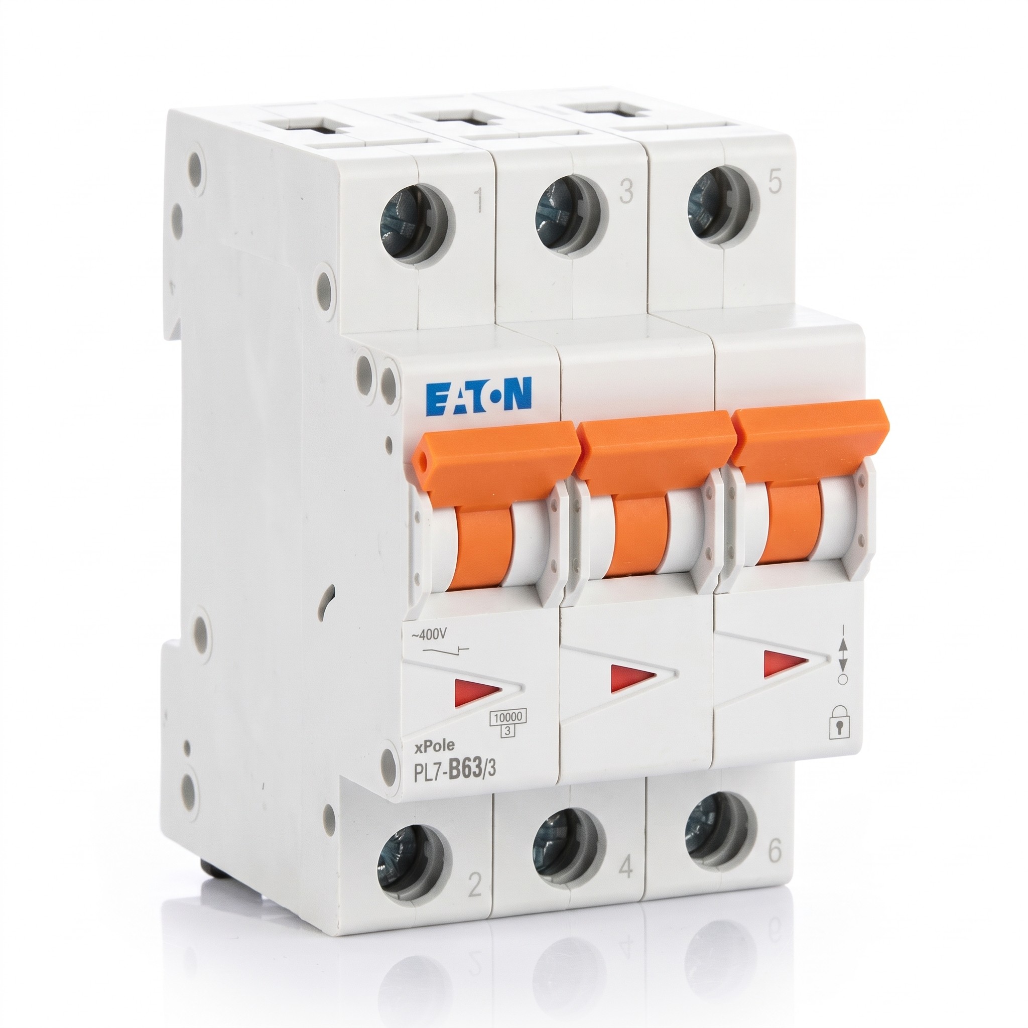 Eaton – Jistič PL7-B63/3, 63 A, char. B, 3 póly, 10 kA