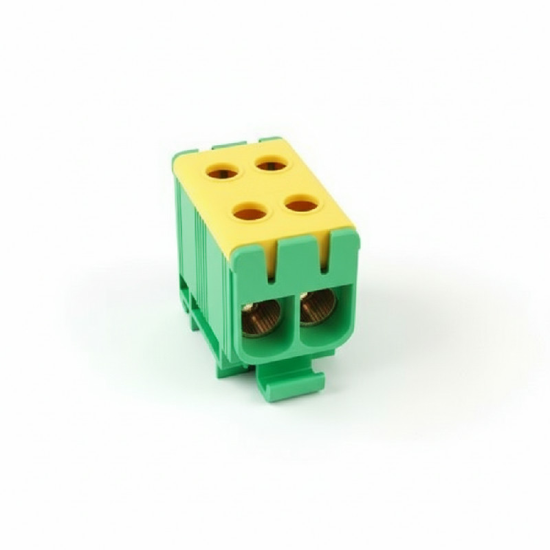 Svorka univerzální UK 50/2 PE, 160A, 1pól., AL/CU, krytá, zel.-žl., na DIN 1006615 eleman