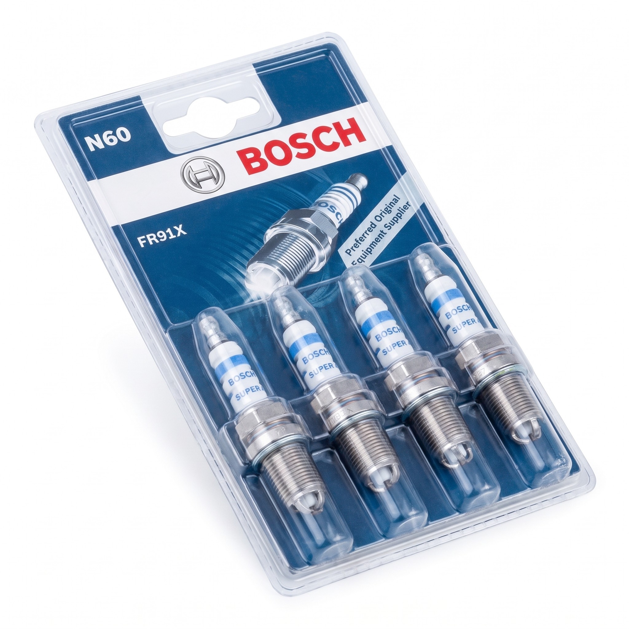 Bosch Super 4 FR91X (0 242 222 804) – zapalovací svíčky KSN 520, sada 4 ks
