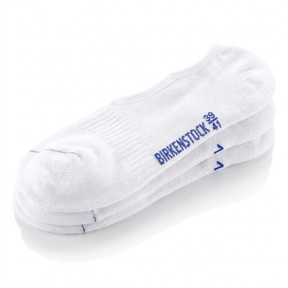 Birkenstock Cotton Sole Invisible – dámské neviditelné ponožky, 3 páry, bílé, 39–41