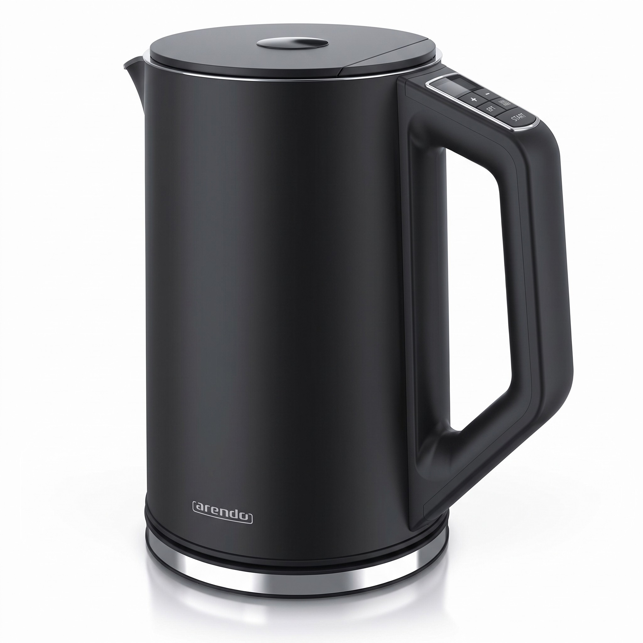 Arendo Elegant – nerezová rychlovarná konvice 1,5 l s regulací teploty 40–100 °C, černá