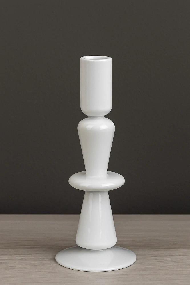 Present Time – Svícen, Sparkle Tall White, 9 cm