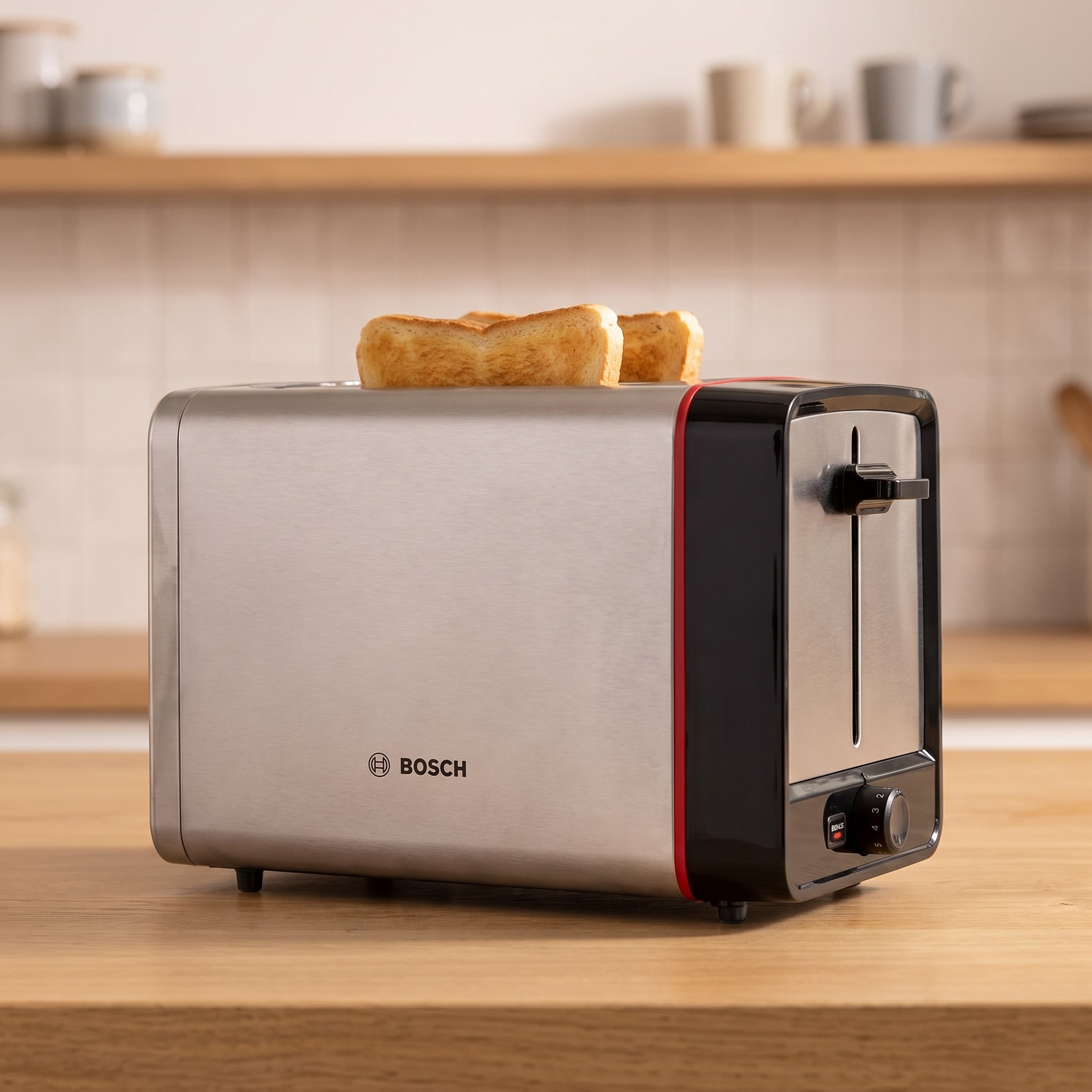 Bosch MyMoment TAT6M420 – nerezový topinkovač na 2 plátky s nástavcem na pečivo