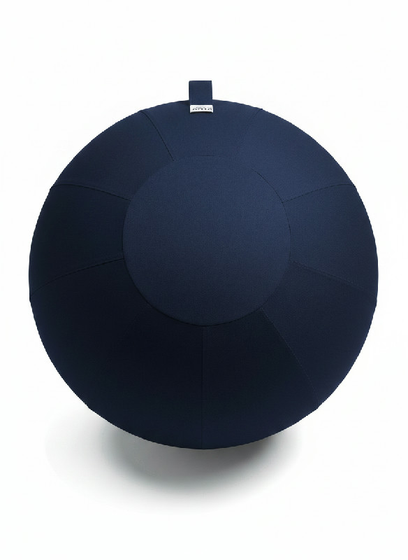 VLUV LEIV – látkový sedací míč 60–65 cm, modrý (Royal Blue), s pumpou a taškou