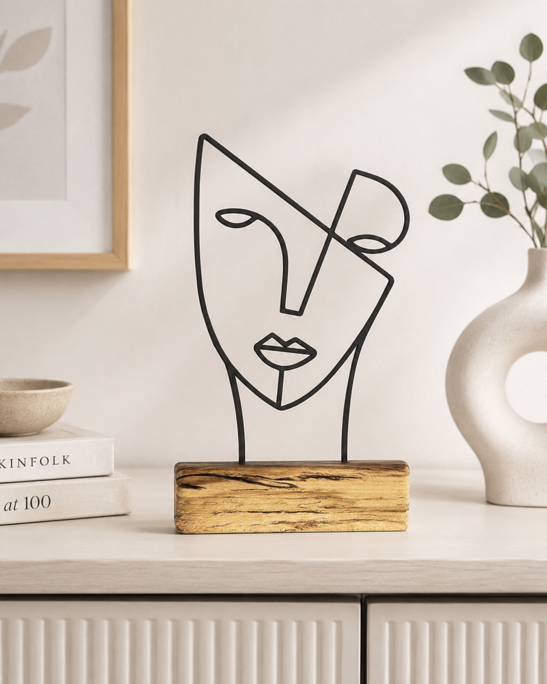 HouseLand Kovová dekorace Mask 30 cm, černá