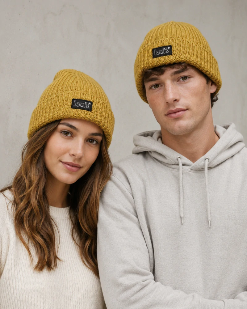 Levi's – Chunky Beanie Unisex, žlutá, vel. ONE SIZE