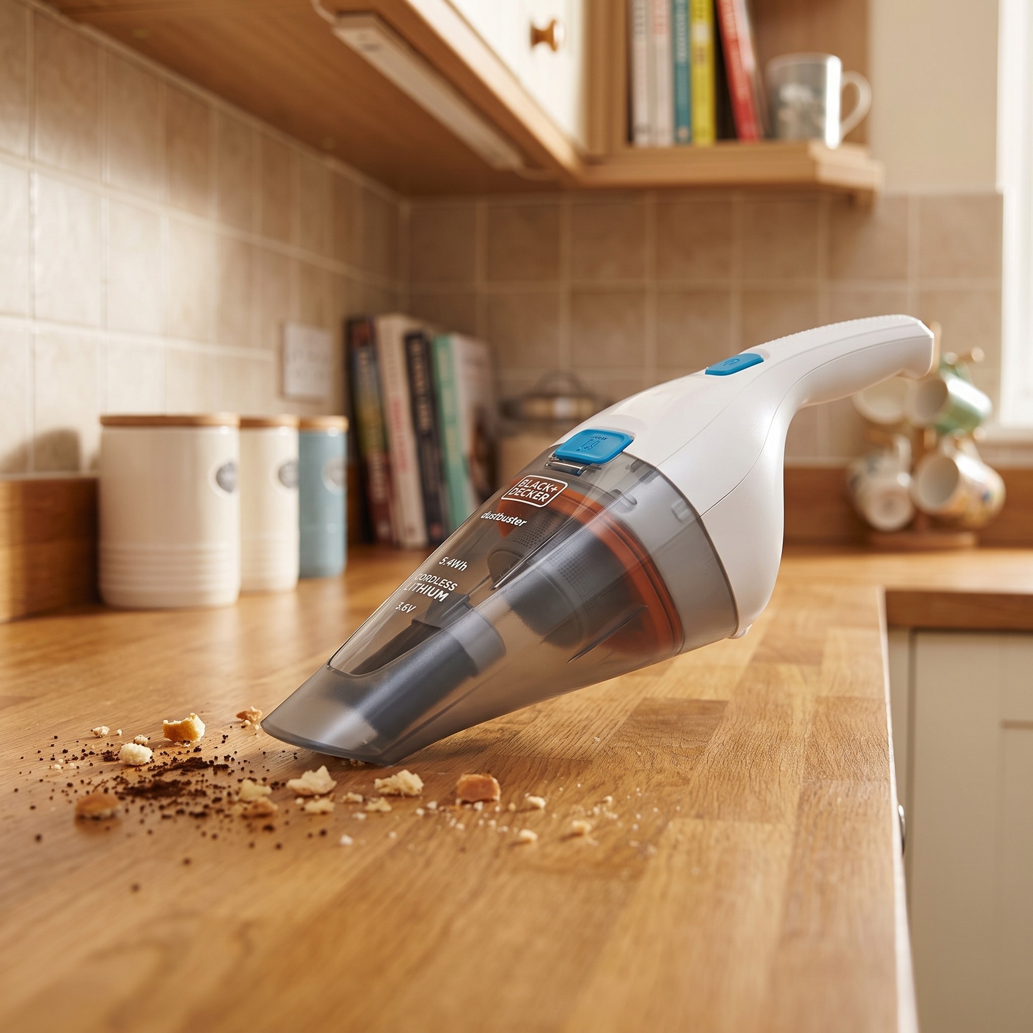 BLACK+DECKER Dustbuster NVC115JL-QW – akumulátorový ruční vysavač 3,6 V, 325 ml, bílý