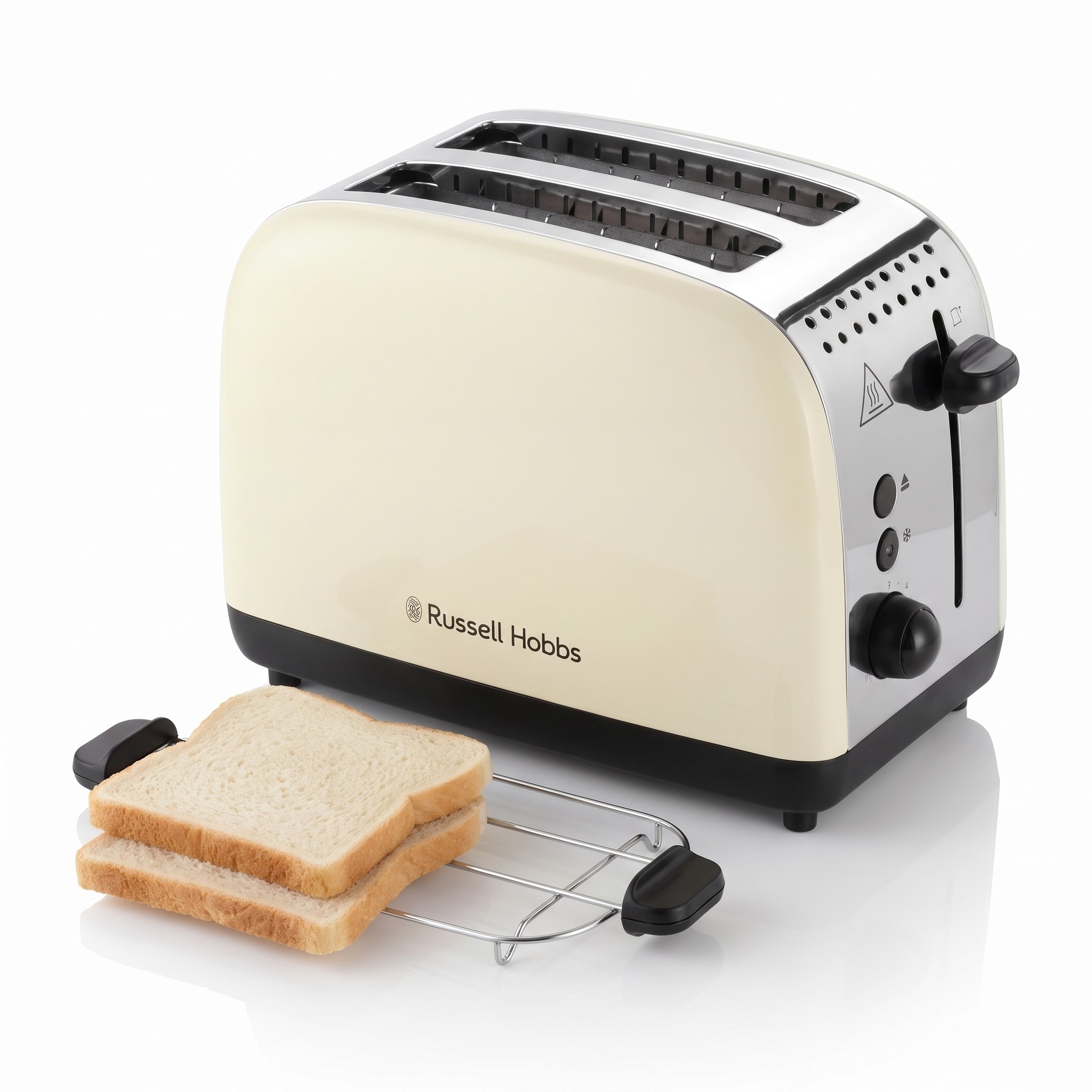 Russell Hobbs Colours Plus+ 26551-56 – topinkovač na 2 plátky, 1600 W, krémový