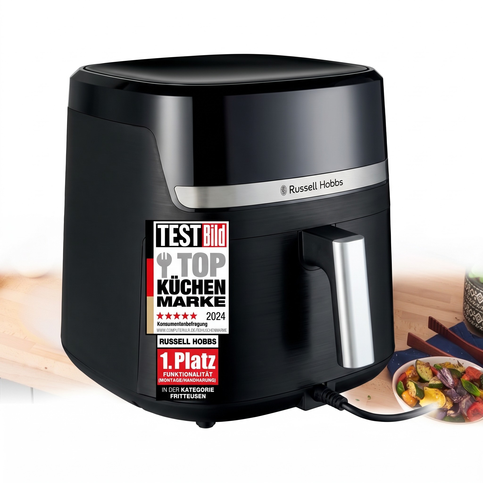 Russell Hobbs SatisFry 27632-56 – horkovzdušná fritéza XXL 8,3 l, 1800 W, 9 programů, černá