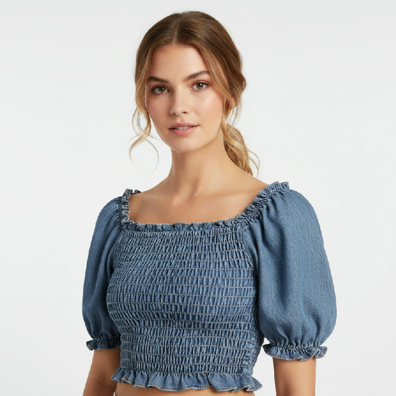 Levi's Dámský Crop Top Sleeve Blue, vel. XS