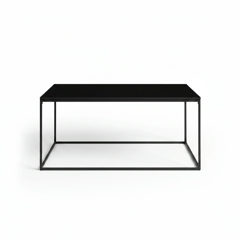 House Nordic Winter 2101455 – konferenční stolek 90 × 60 × 45 cm, černý melamin, kovová podnož