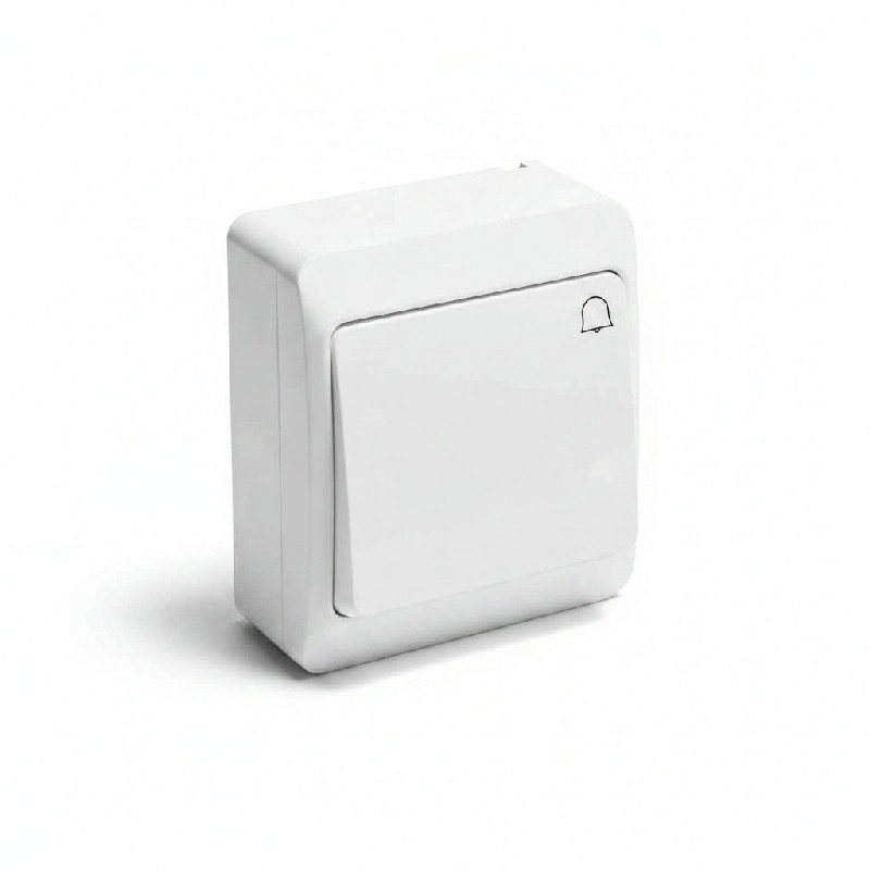 Famatel Galatea 5337-02 – tlačítko zvonek č. 1/0 na povrch, IP44, 10 A / 250 V, bílé