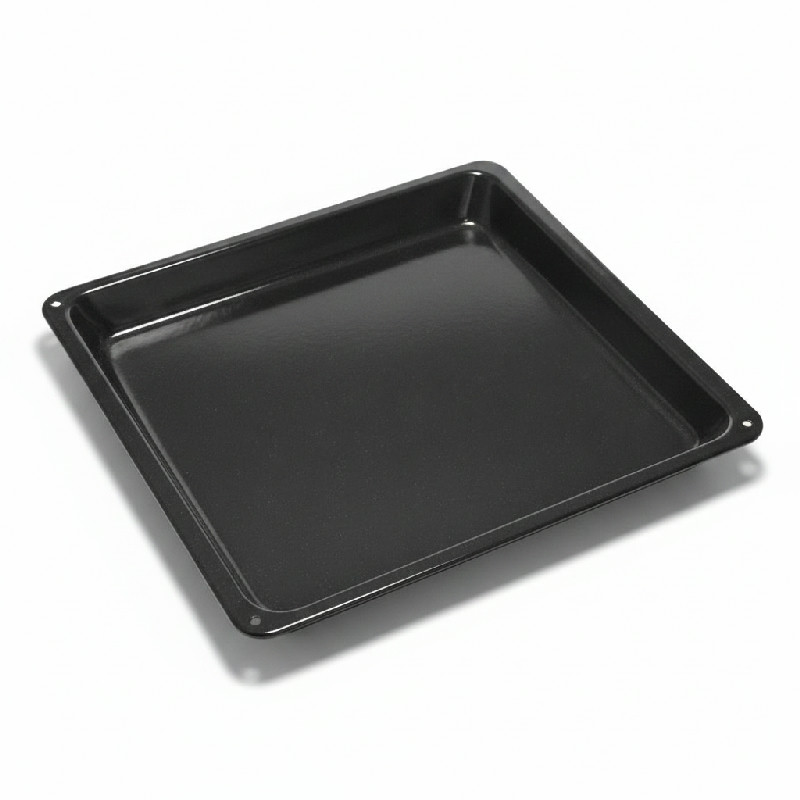 Amica 9065936 – hluboký černý plech 43 × 37,6 × 4,6 cm, nepřilnavý smalt, pro trouby Amica