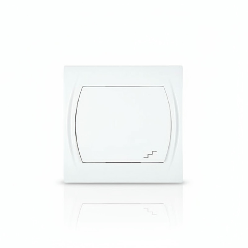 Karlik LOGO LWP-3 – přepínač střídavý (schodišťový) č. 6, s rámečkem, bílý