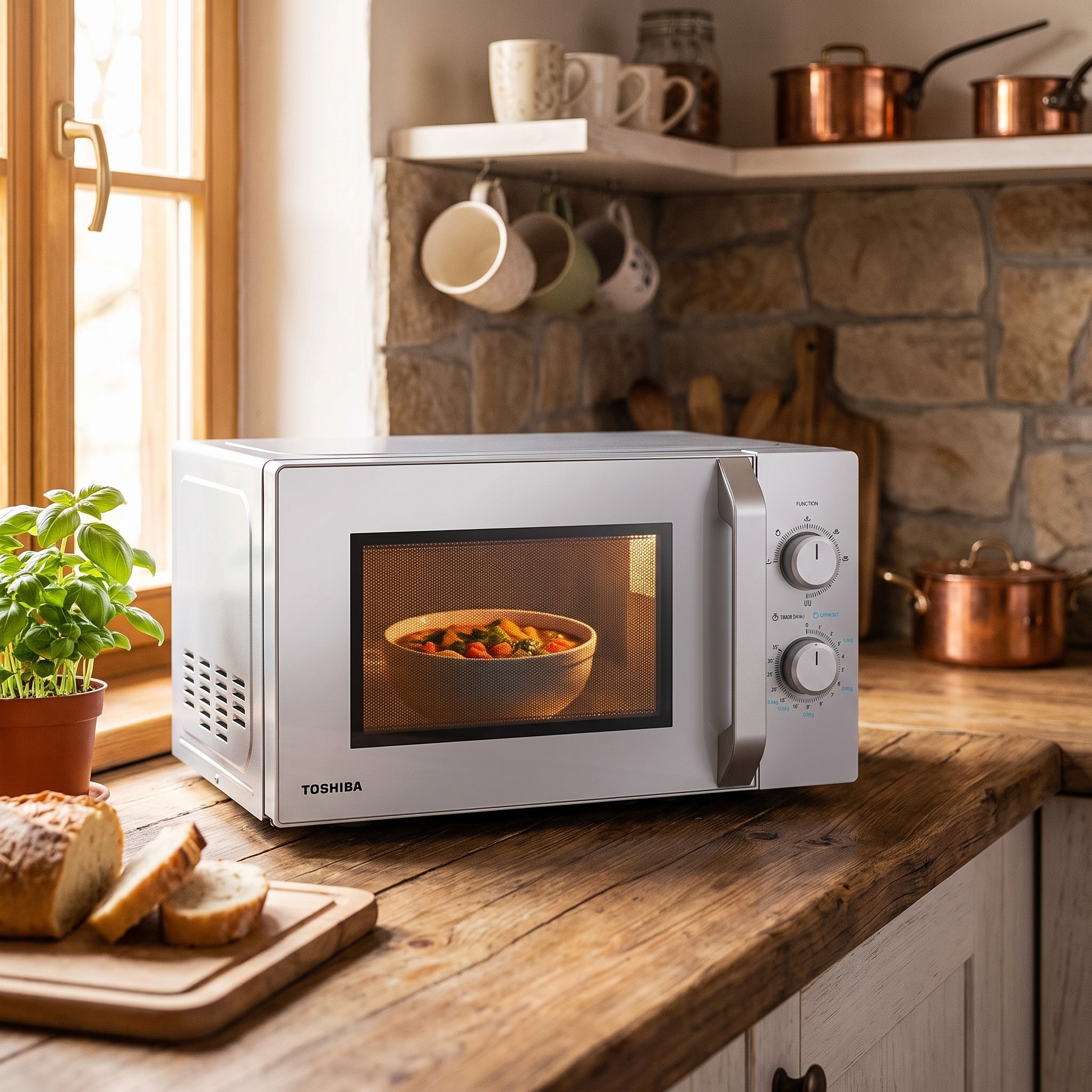 Toshiba MW2-MG20PF(SL) – mikrovlnná trouba s grilem 20 l, 800 W, stříbrná