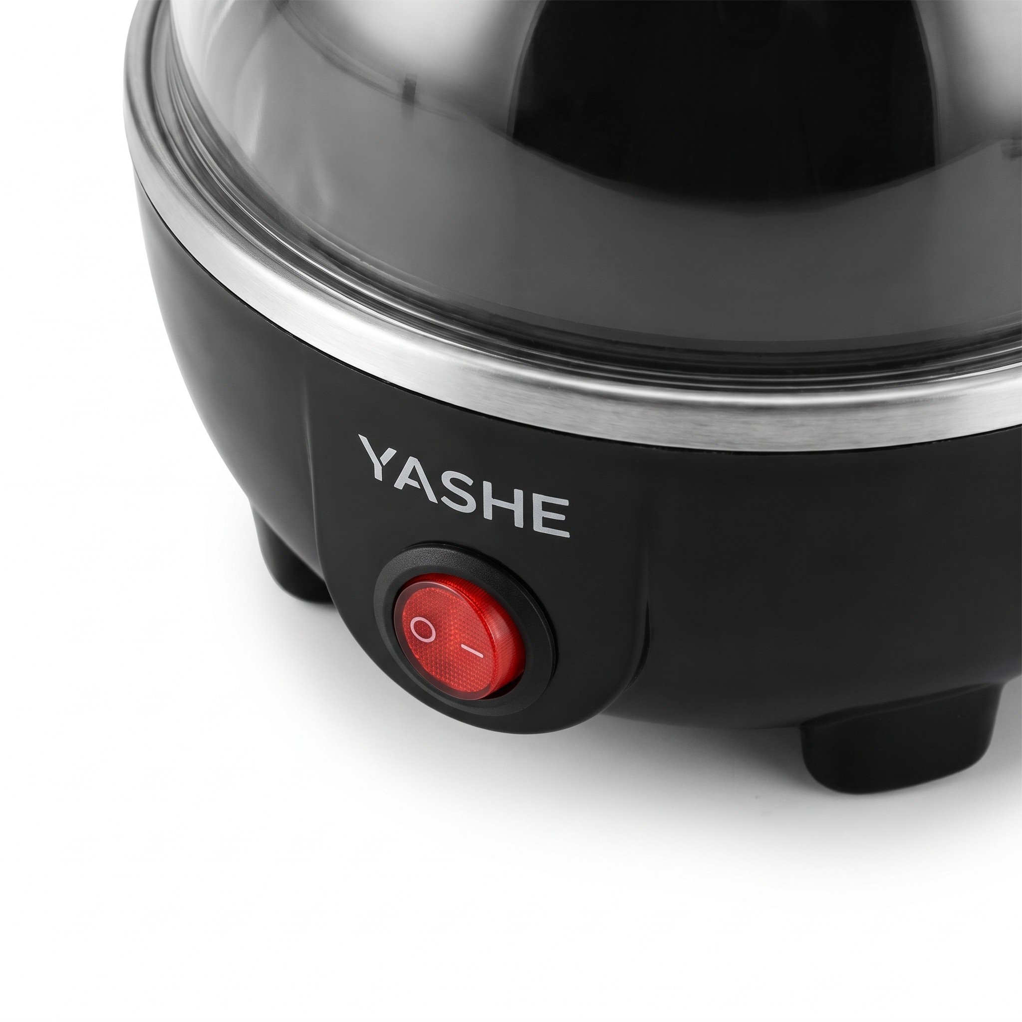 YASHE ZDQ-70J – elektrický vařič vajec na 7 vajec s automatickým vypnutím, černý