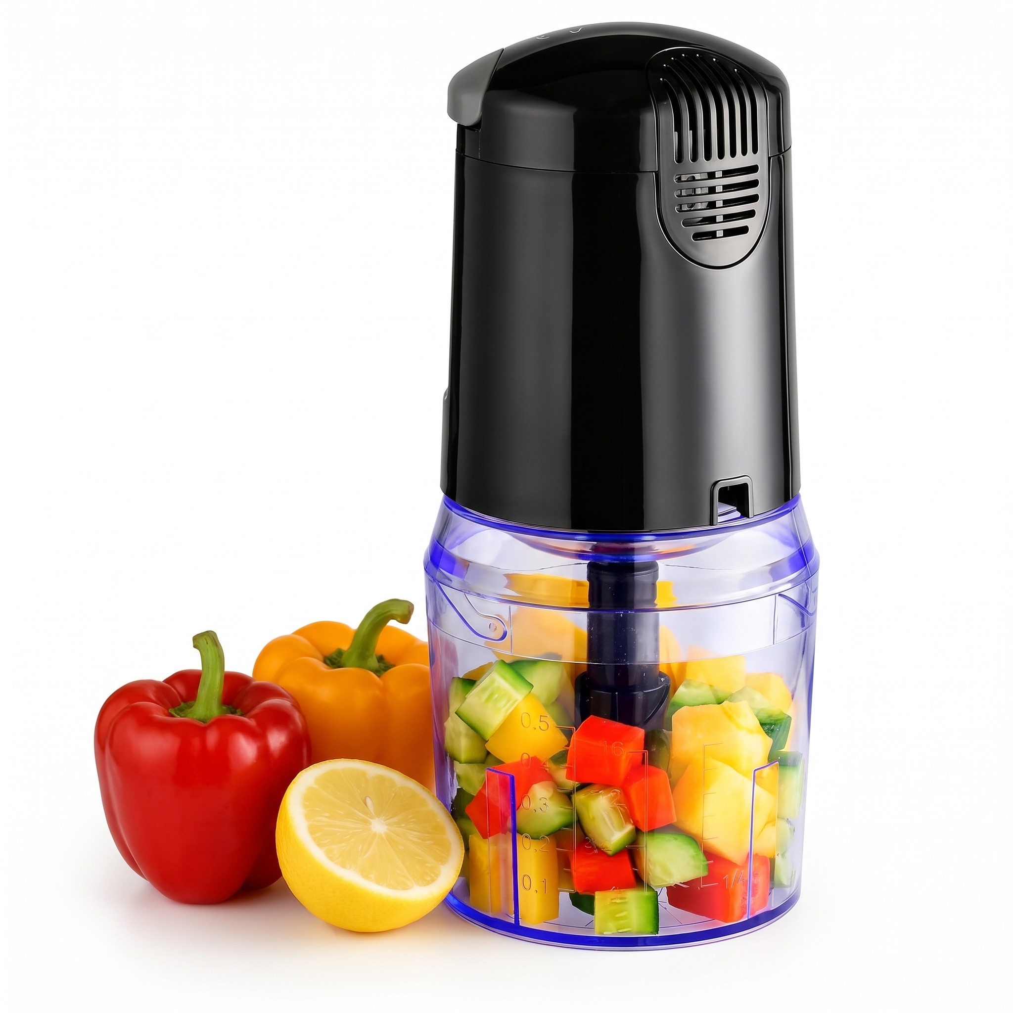 VINATO elektrický sekáček 300 W – multisekáček na zeleninu, maso a bylinky, 500 ml
