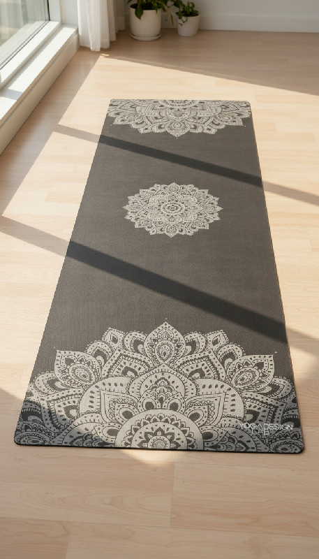 Podložka na jogu Yoga Design Lab Mandala Black, 1,5 mm