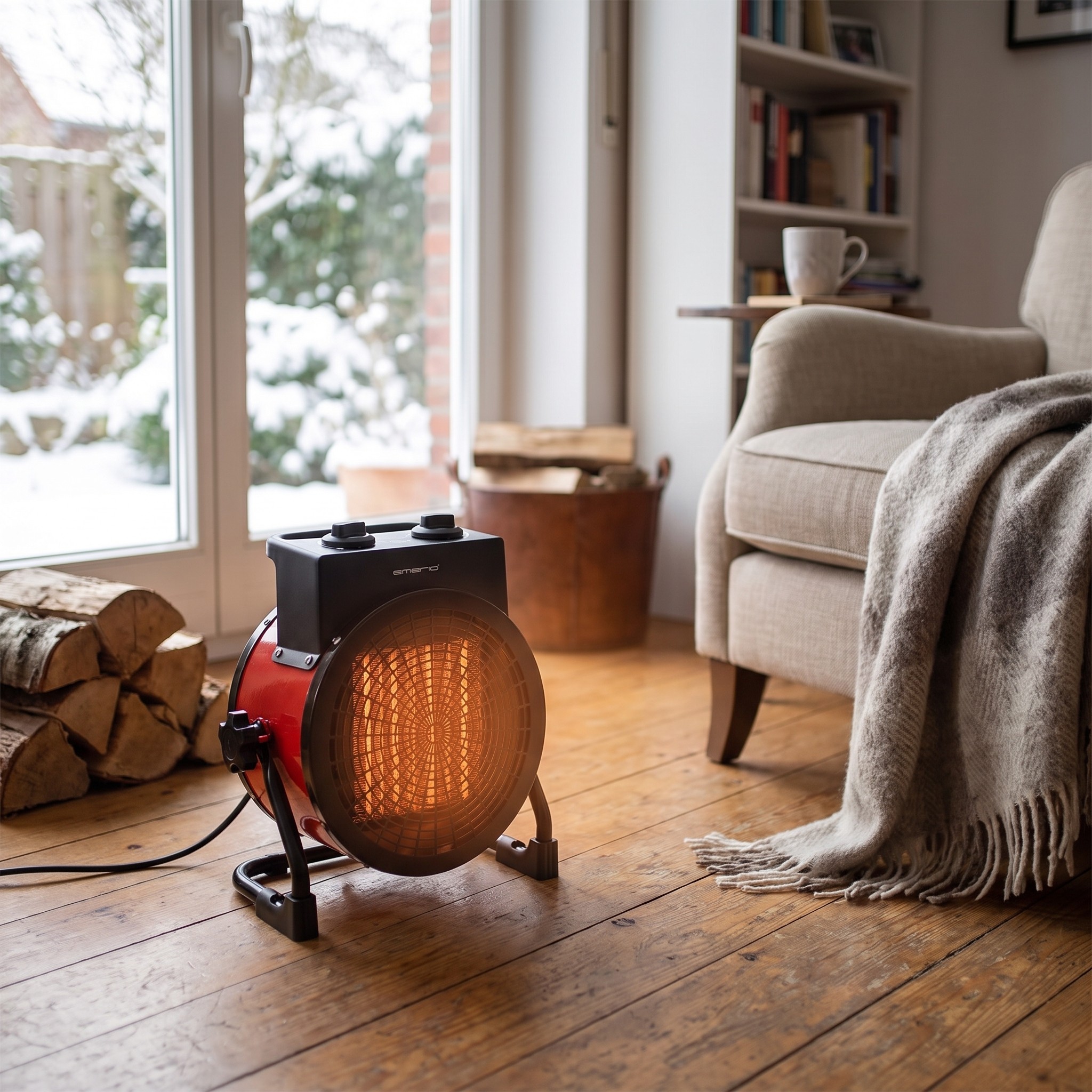 Emerio FH-128620 – keramický topný ventilátor 3000 W, kovové tělo, termostat