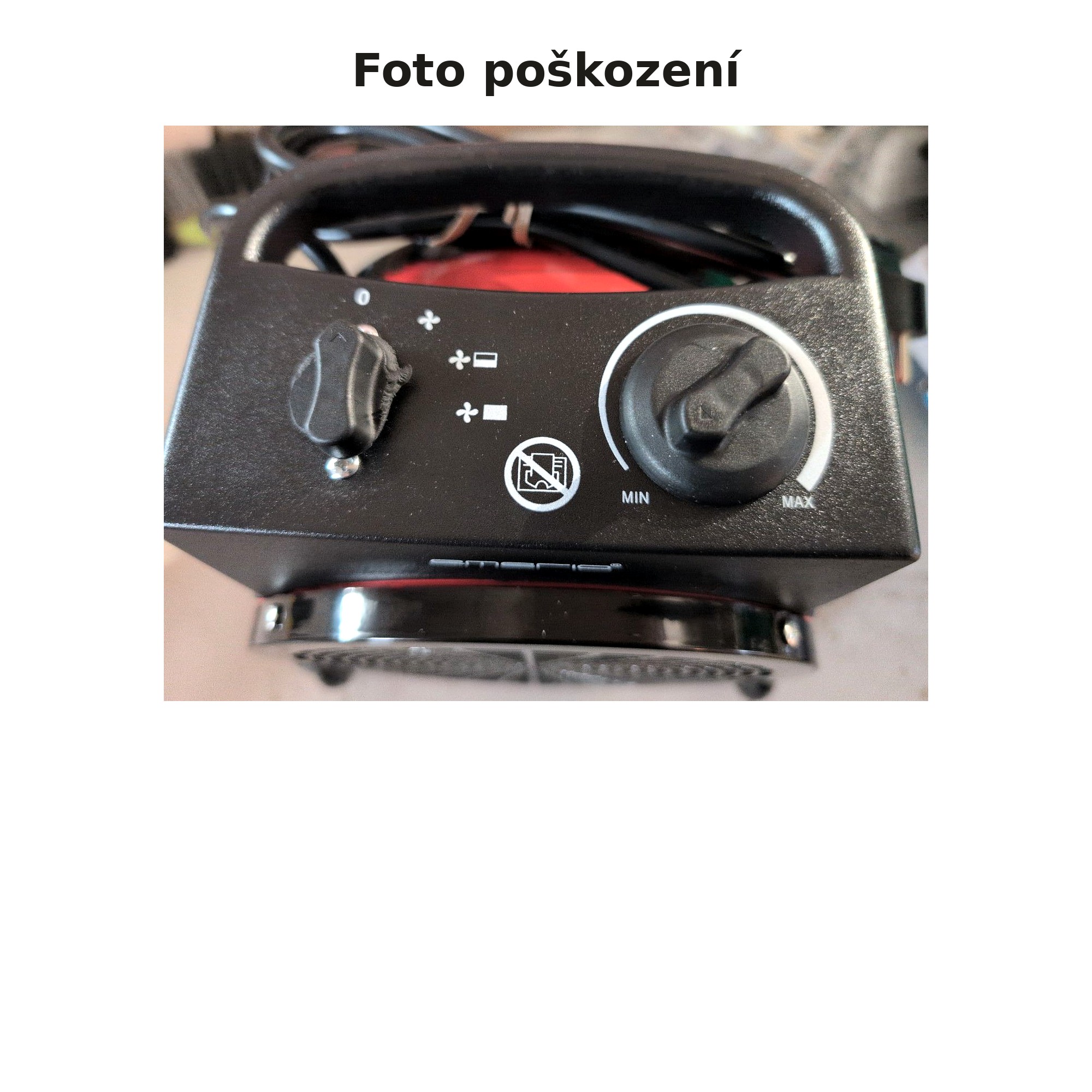 Emerio FH-128620 – keramický topný ventilátor 3000 W, kovové tělo, termostat